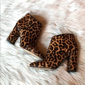 Sam Edelman calf hair ankle boots -Leopard/Cheetah